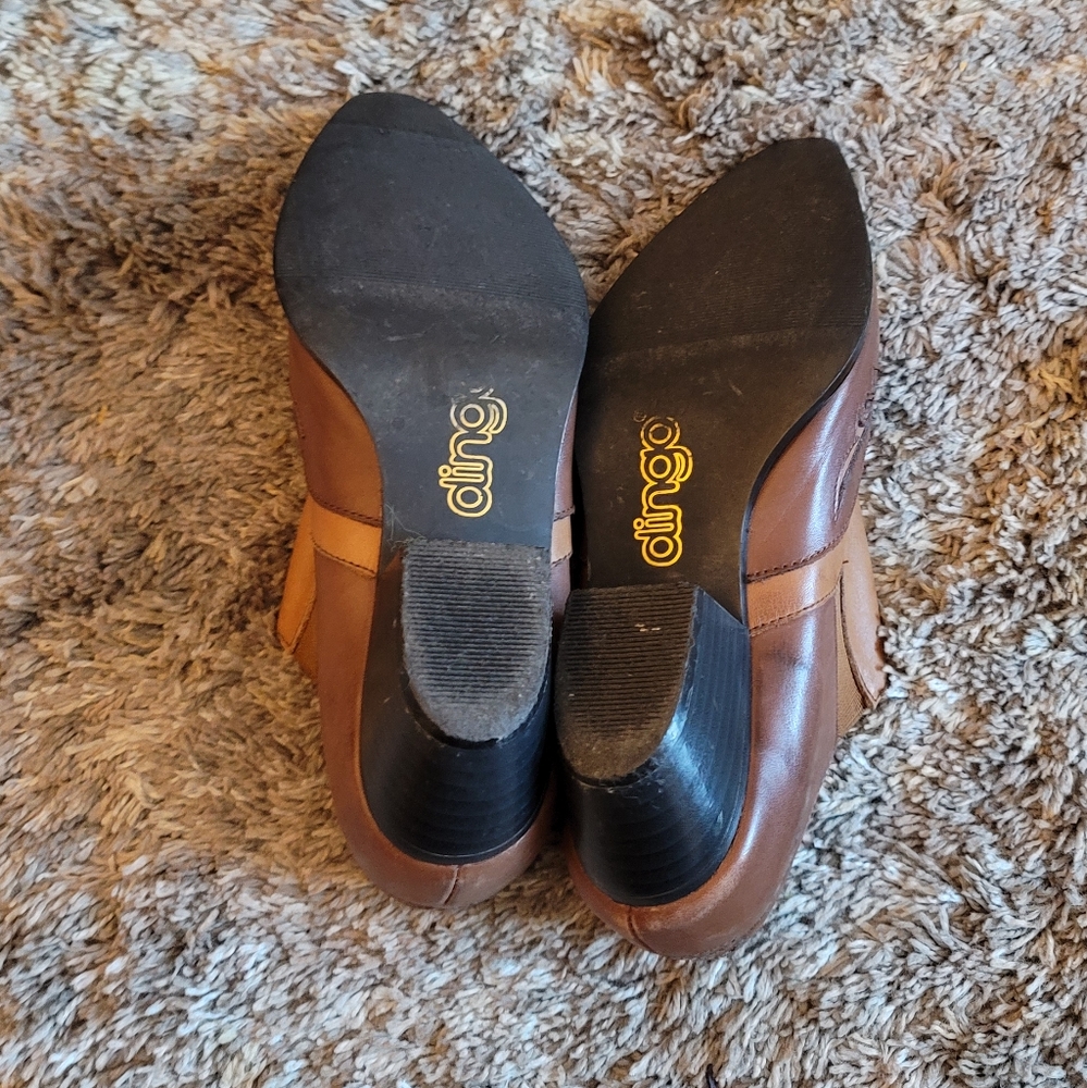Dingo Brown Tan Leather Western BOHO Style Ankle Booties 7.5 - Picture 9 of 11